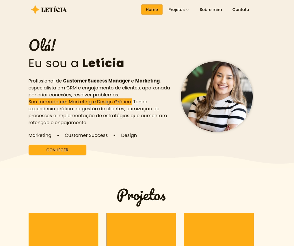 Preview do projeto Letícia Costa