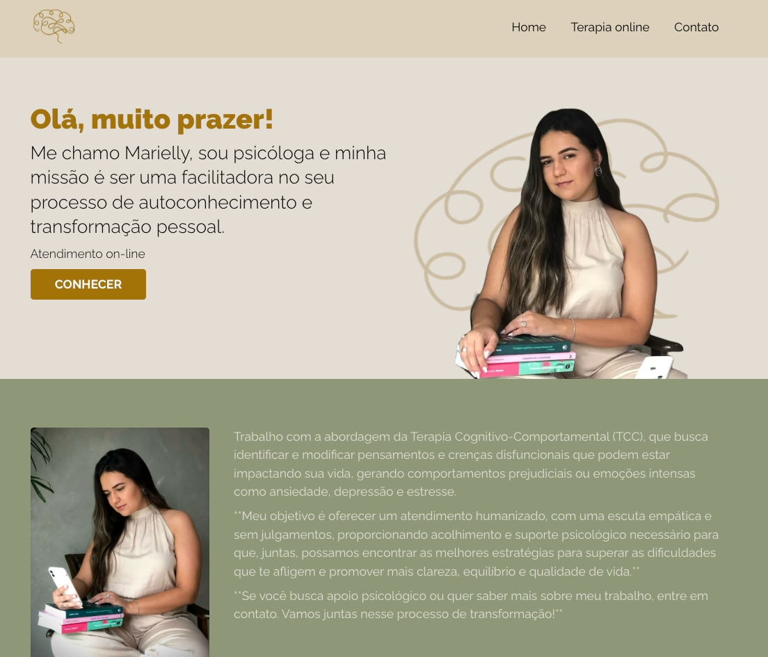 Preview do projeto Marielly.com